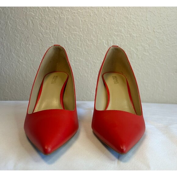 Michael Michael Kors Alina Flex Leather Pump Red Size 8.5 M Party Formal - Picture 5 of 13